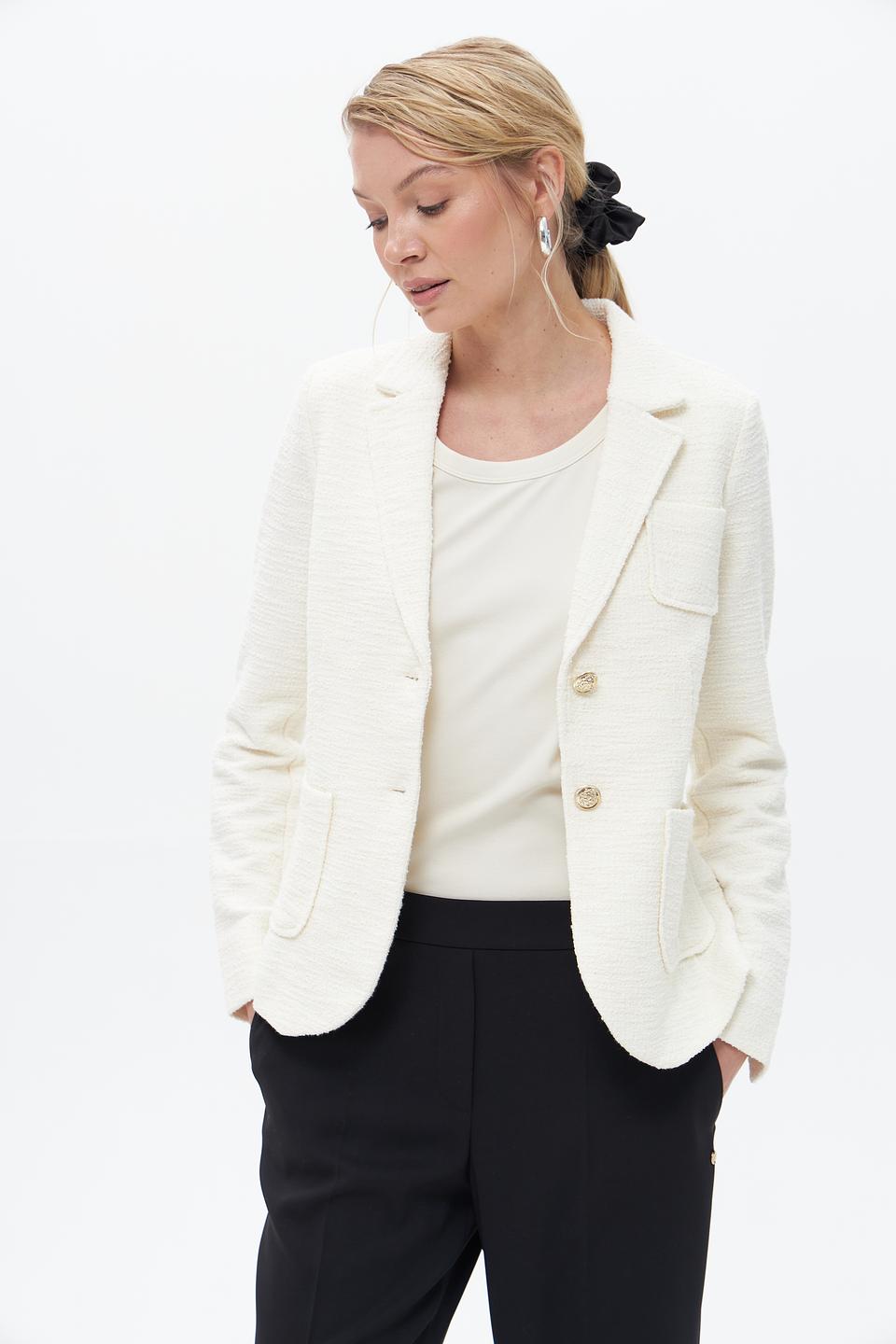 Жакет Oui женский молочный