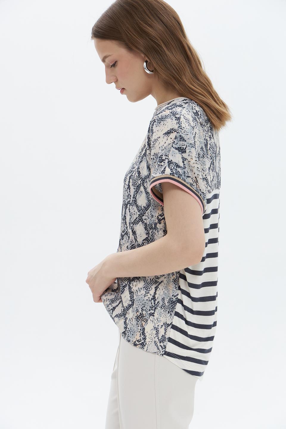 Блуза Oui с принтом reptile