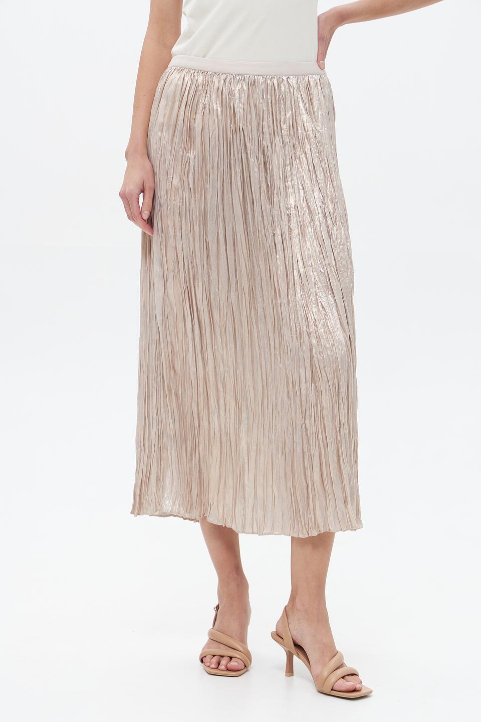 Юбка Oui плиссированная золотистая