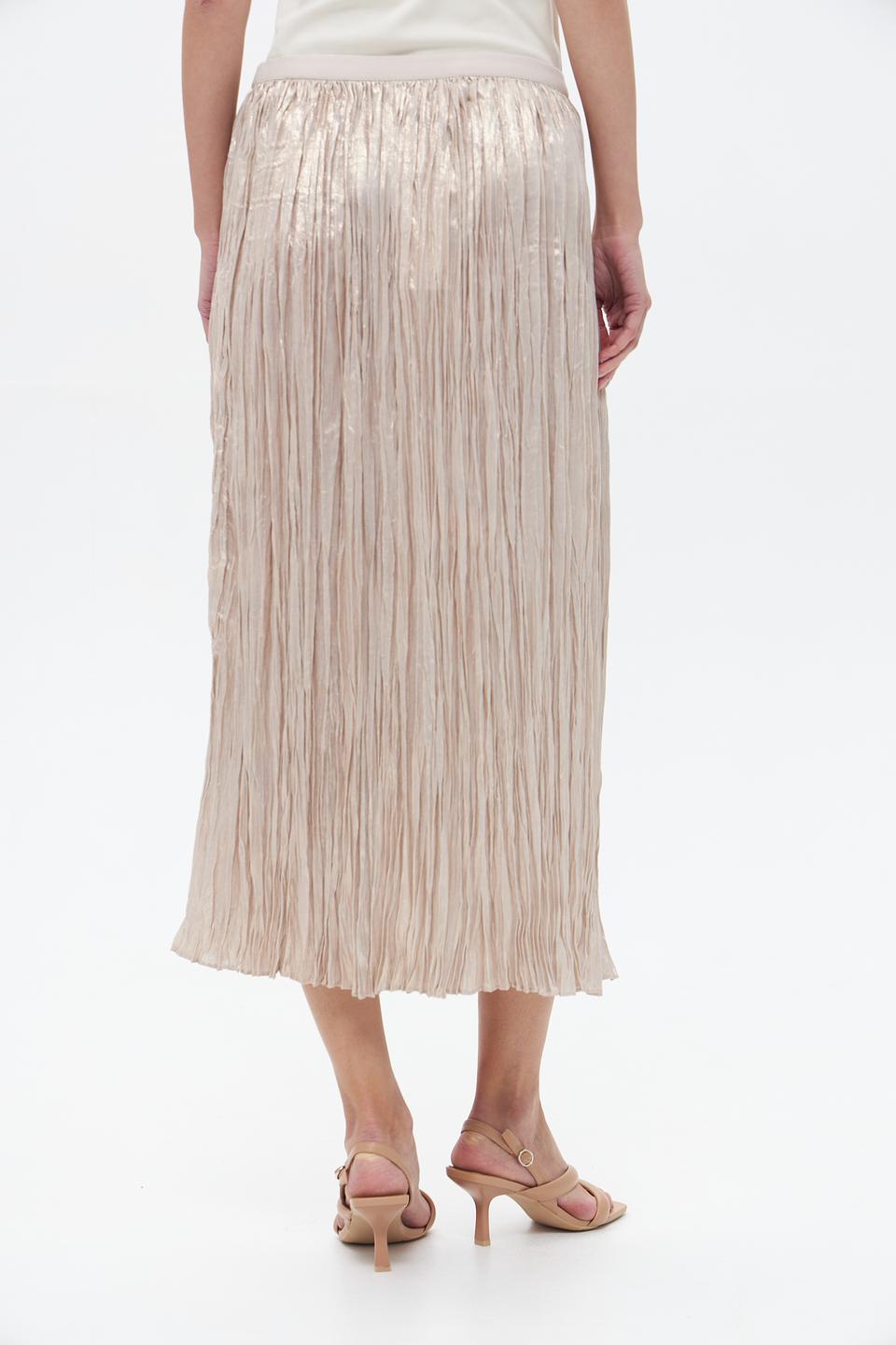 Юбка Oui плиссированная золотистая
