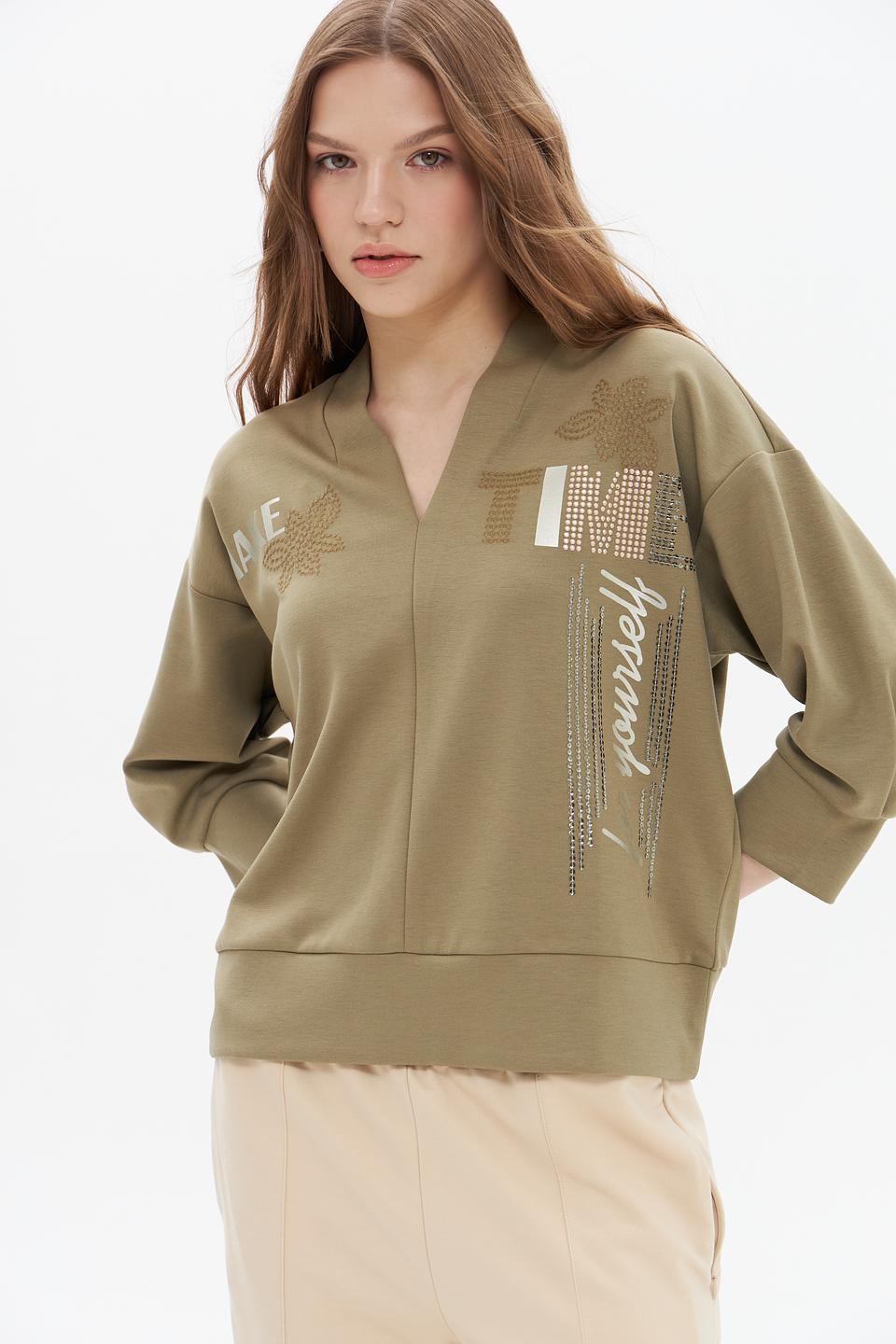 Пуловер Betty Barclay оливковый