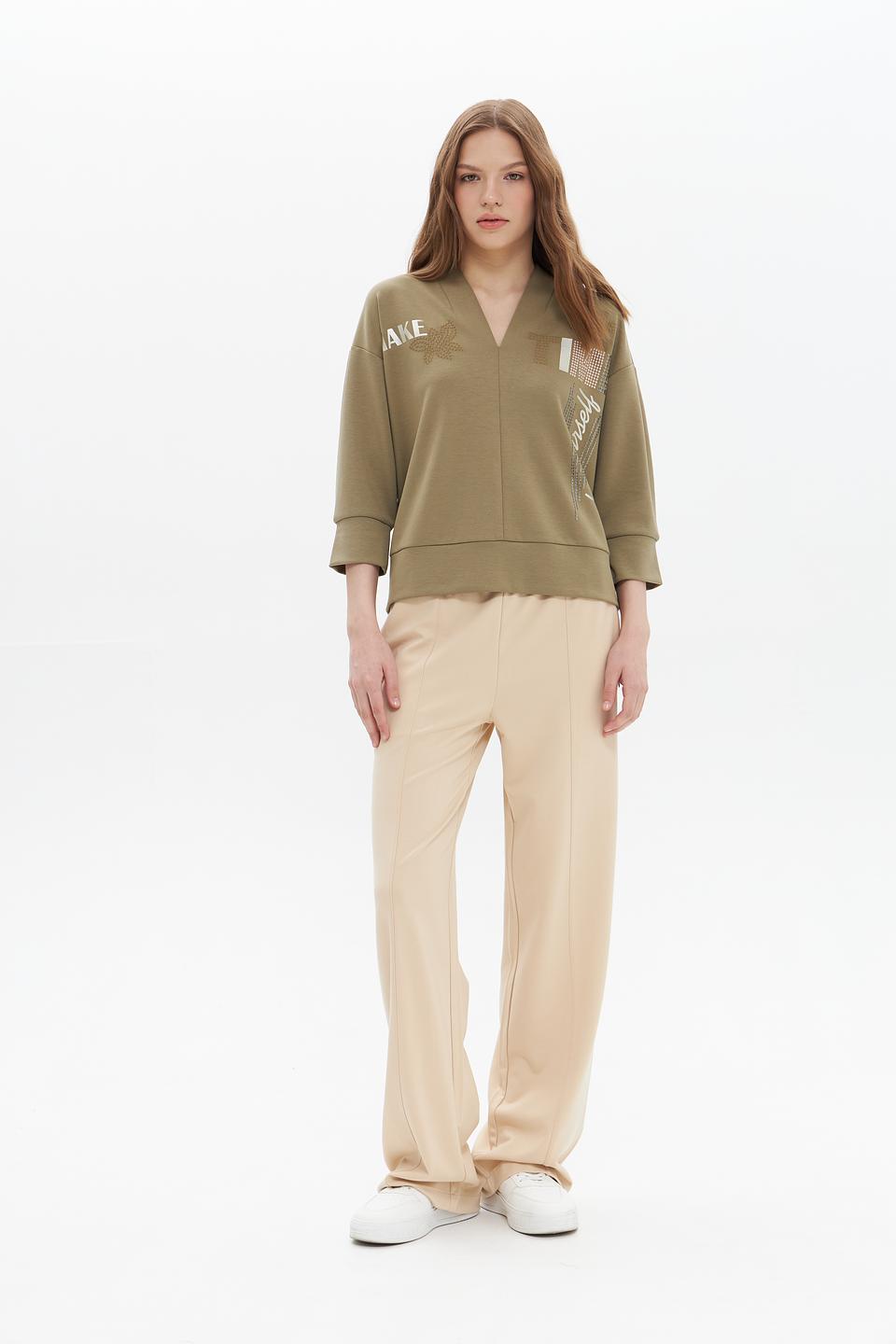 Пуловер Betty Barclay оливковый