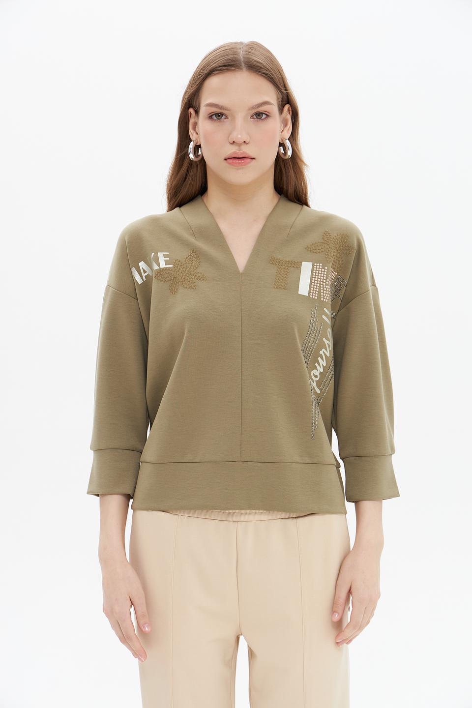 Пуловер Betty Barclay оливковый