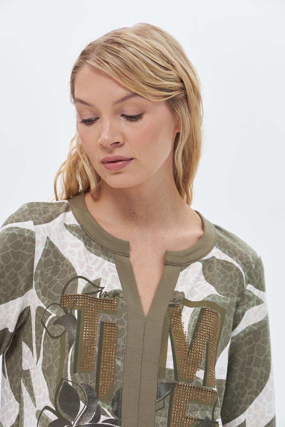 Платье Betty Barclay с принтом хаки