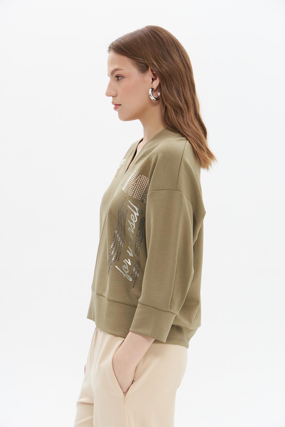 Пуловер Betty Barclay оливковый