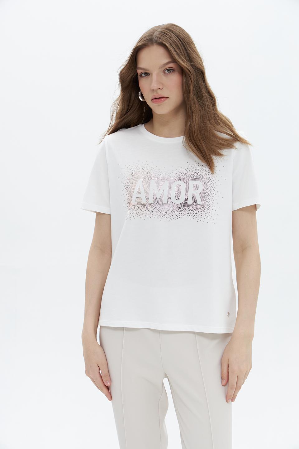 Футболка Monari с надписью AMOR