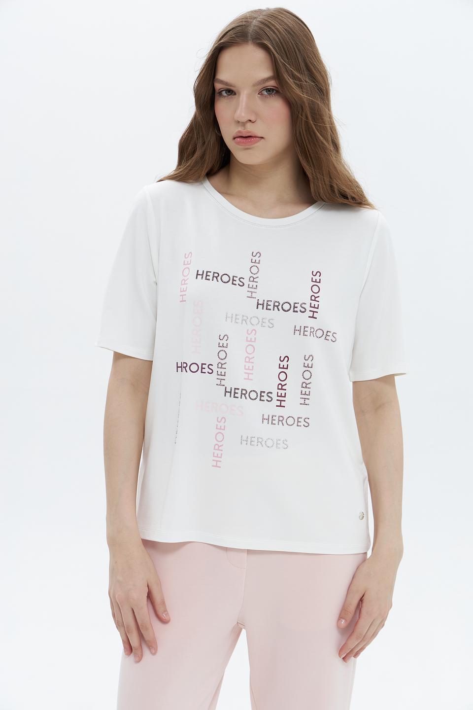 Футболка Monari с принтом Heroes белый