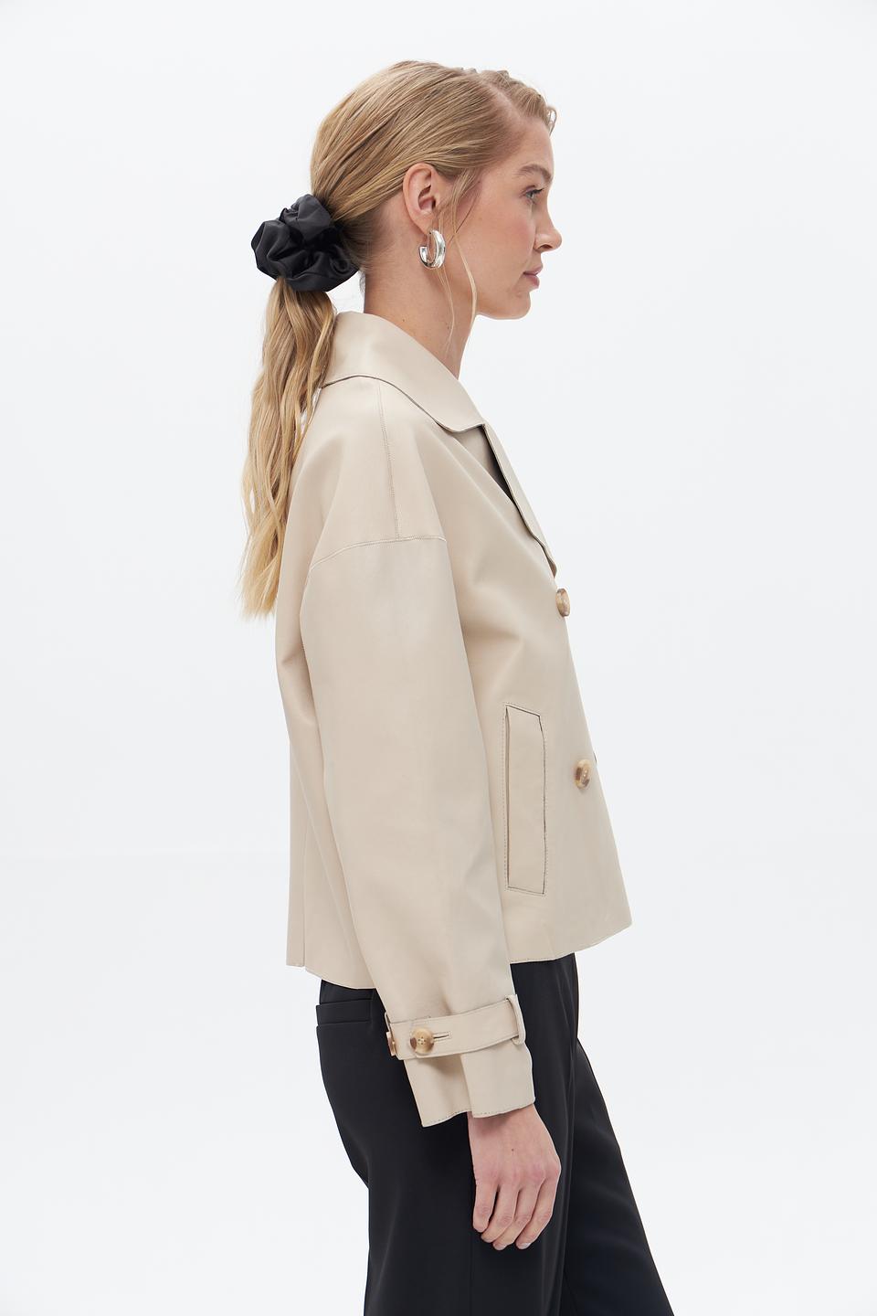 Куртка Bugatti кожаная бежевая