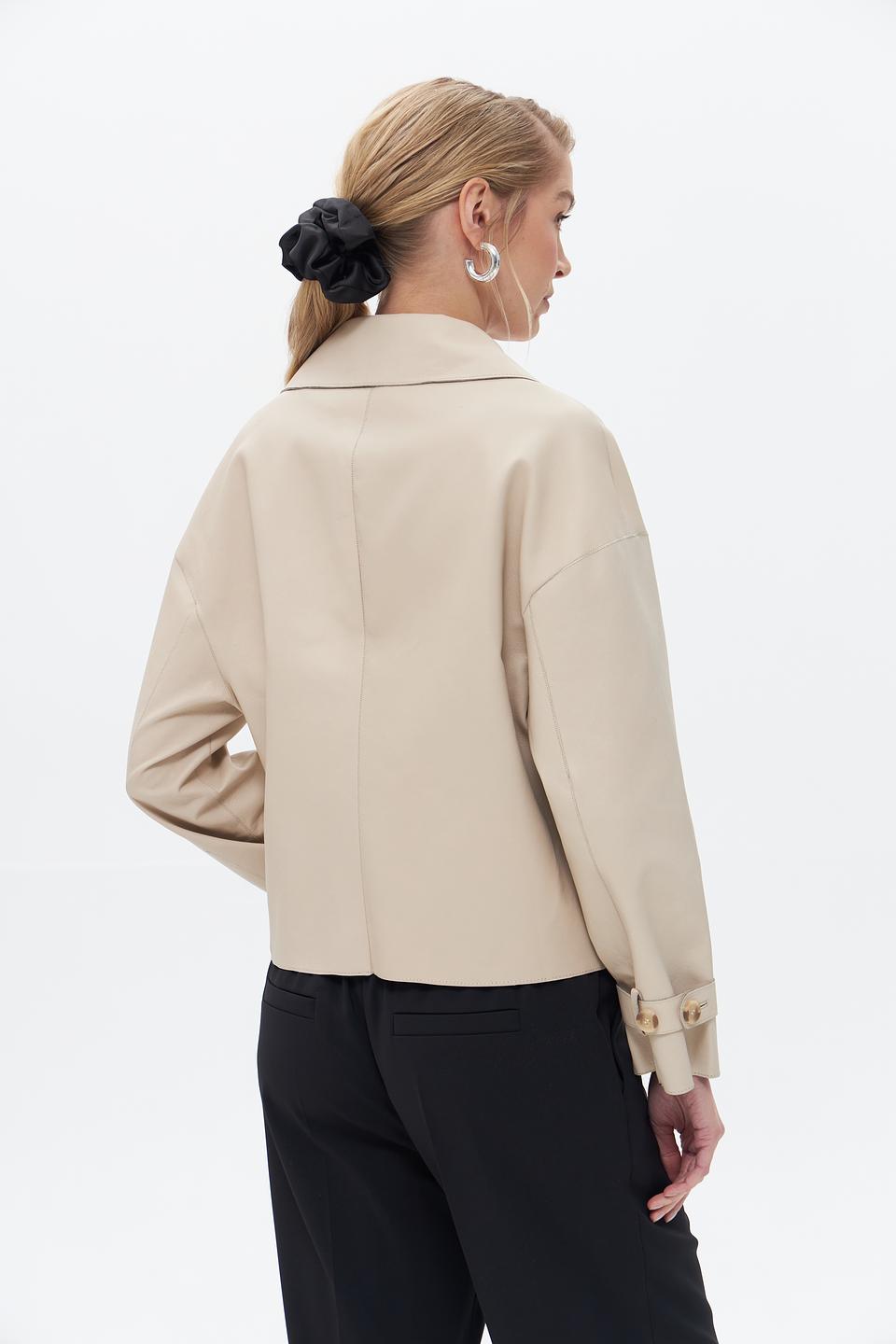 Куртка Bugatti кожаная бежевая