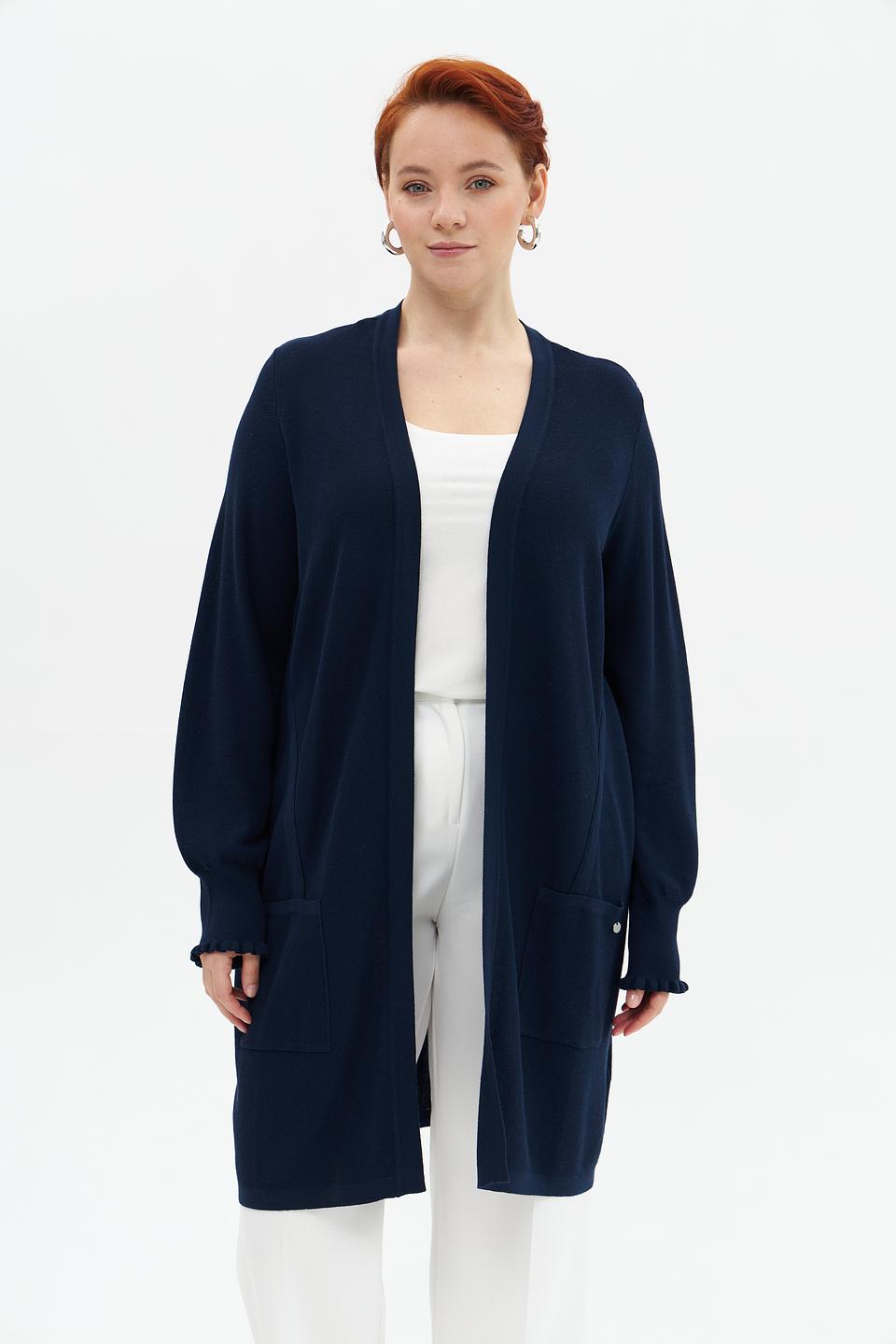 Жакет Gollehaug вязаный тёмно-синий