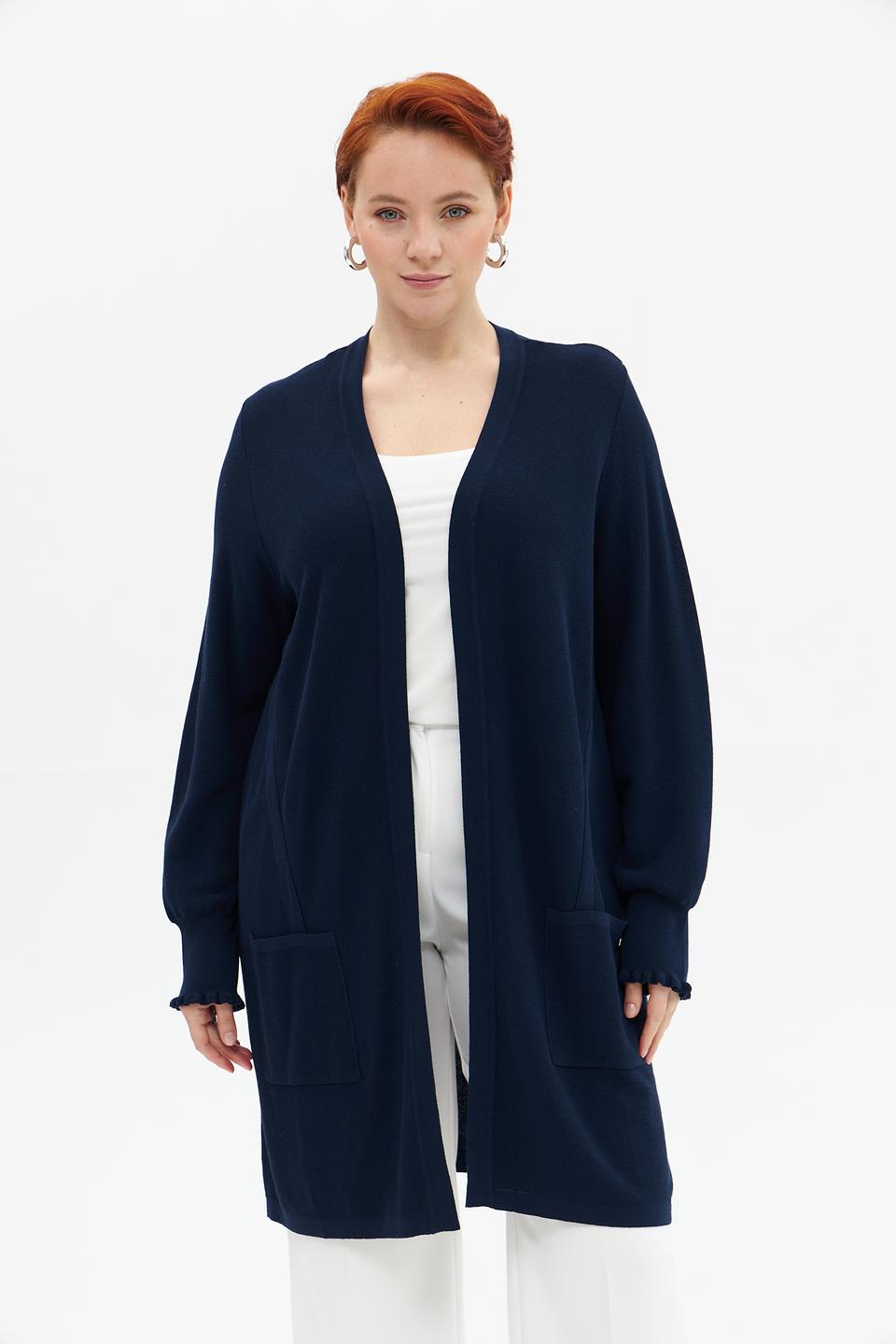 Жакет Gollehaug вязаный тёмно-синий