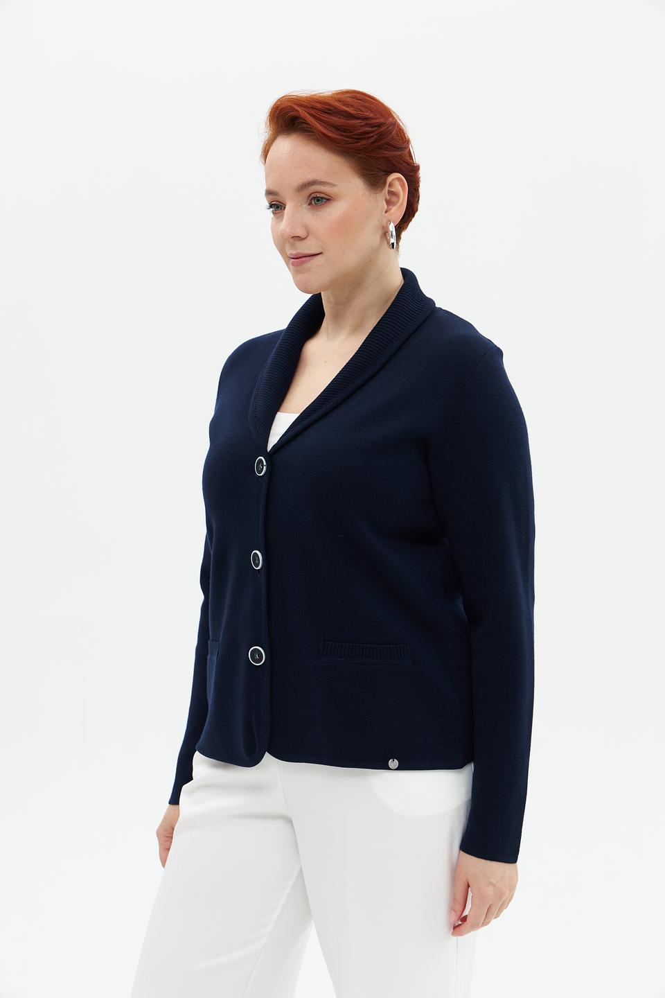 Жакет Gollehaug вязаный тёмно-синий