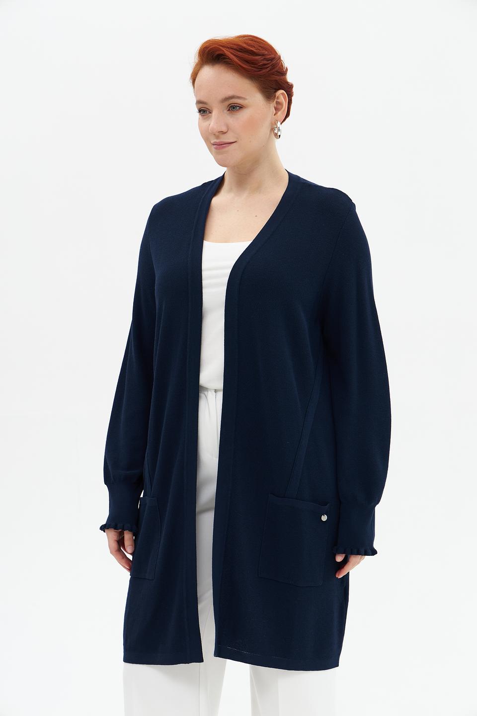 Жакет Gollehaug вязаный тёмно-синий