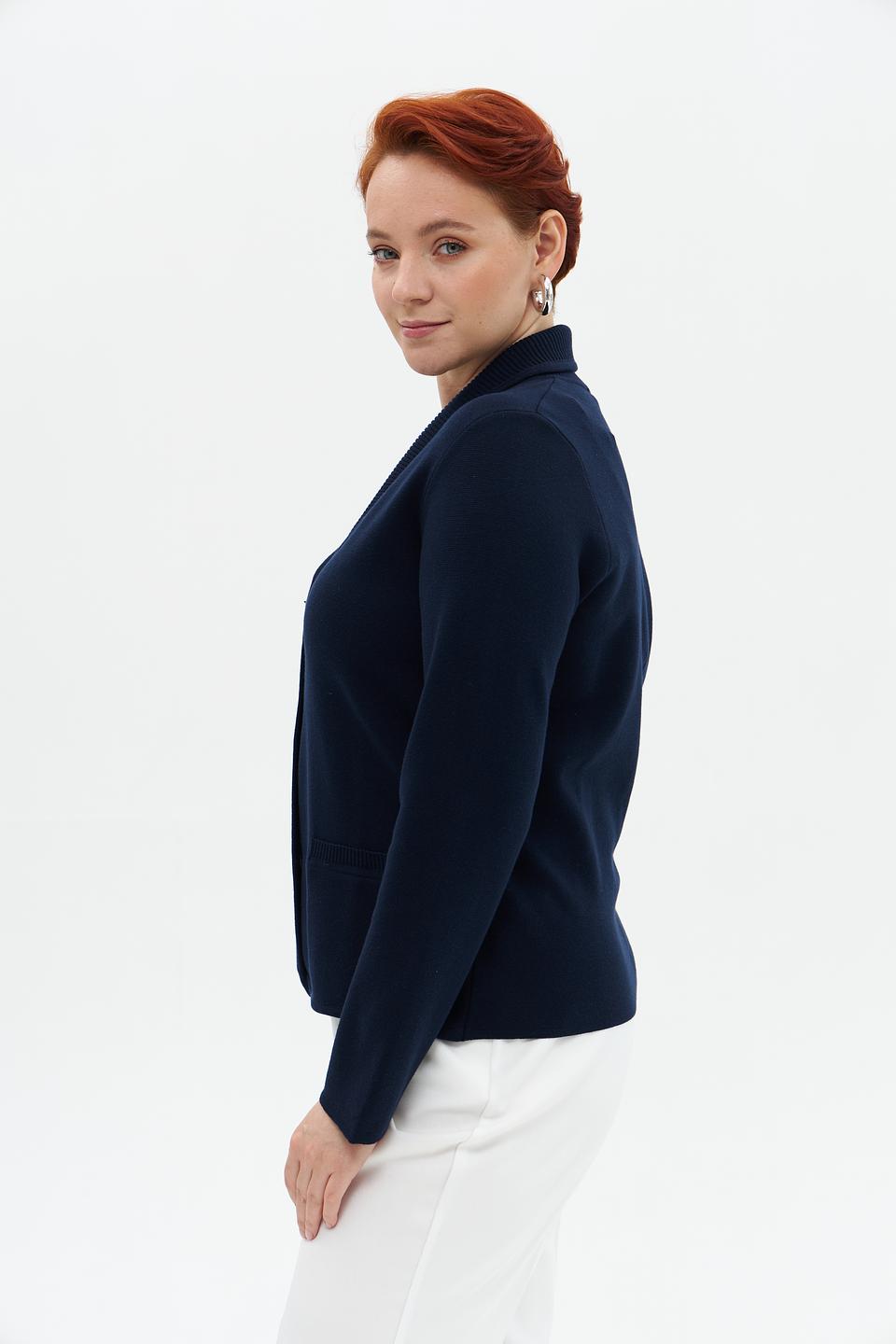 Жакет Gollehaug вязаный тёмно-синий