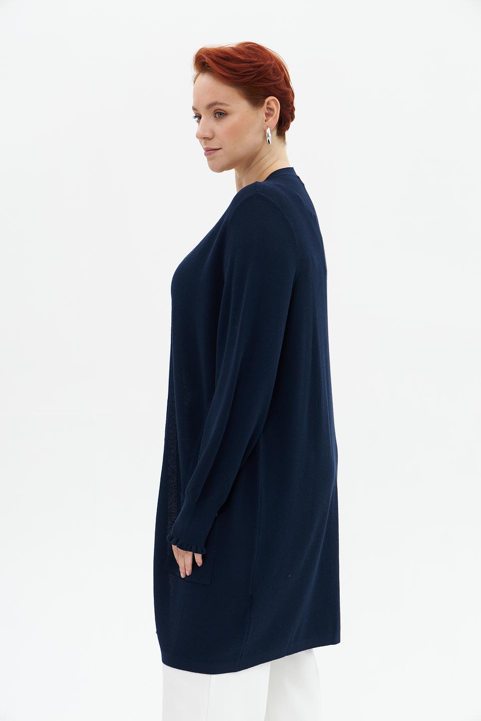 Жакет Gollehaug вязаный тёмно-синий