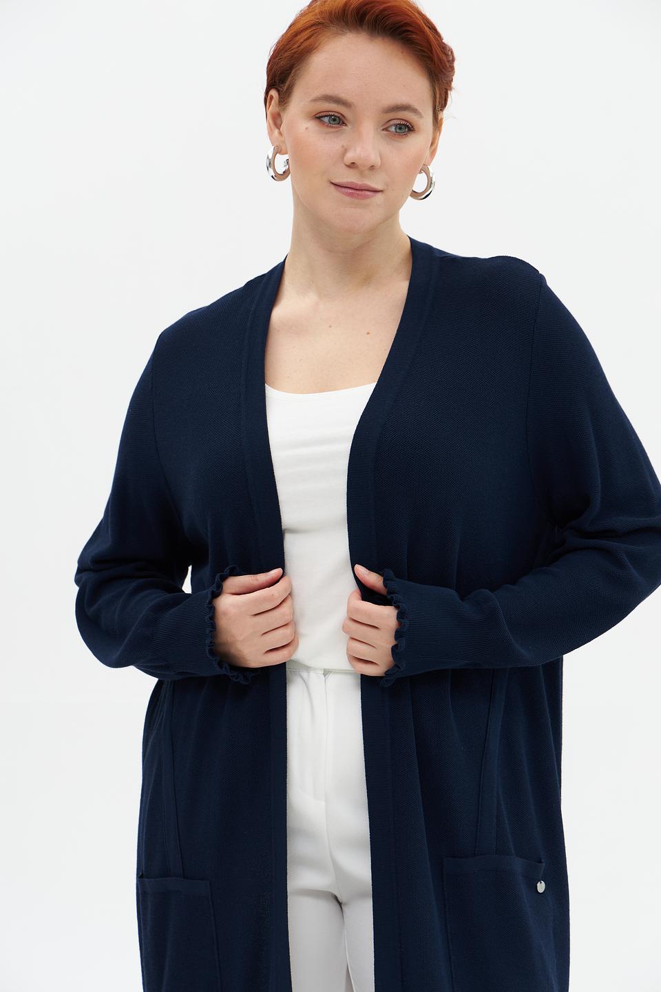 Жакет Gollehaug вязаный тёмно-синий