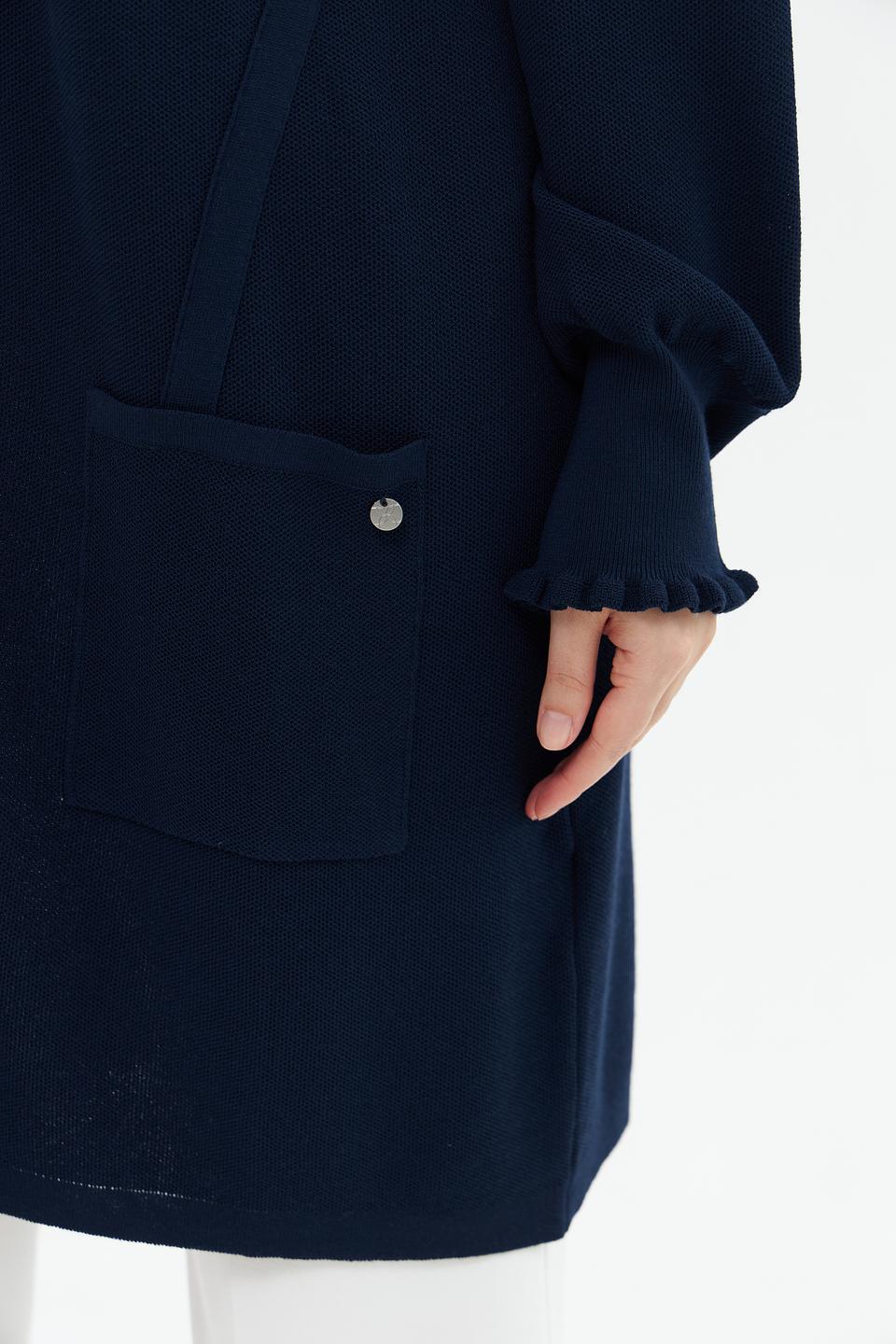 Жакет Gollehaug вязаный тёмно-синий