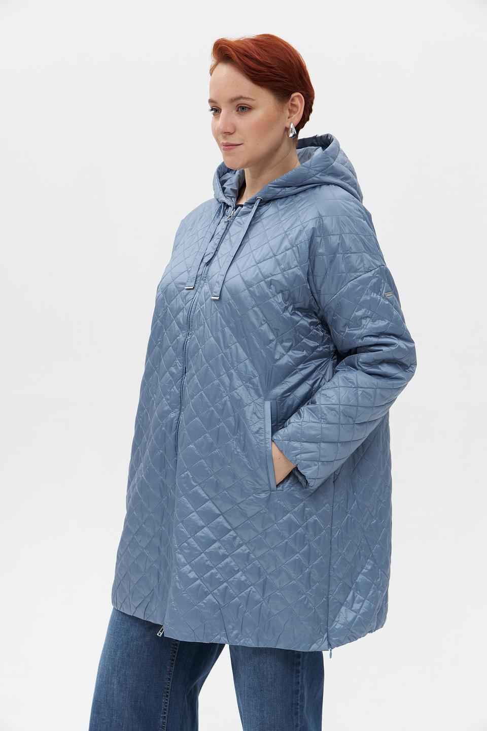 Пальто Baronia стеганое голубое
