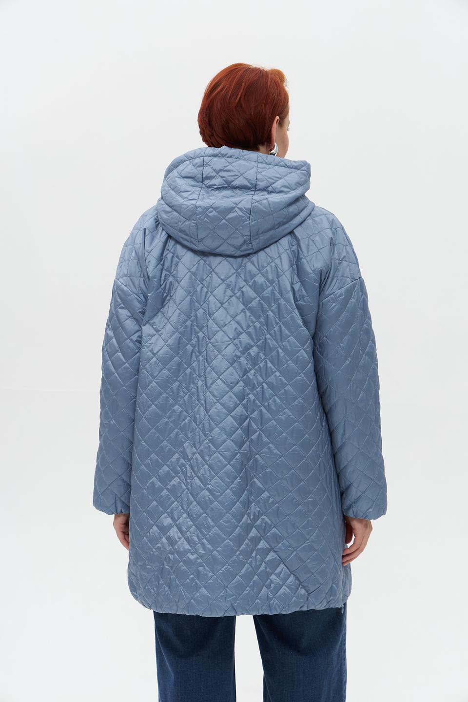 Пальто Baronia стеганое голубое