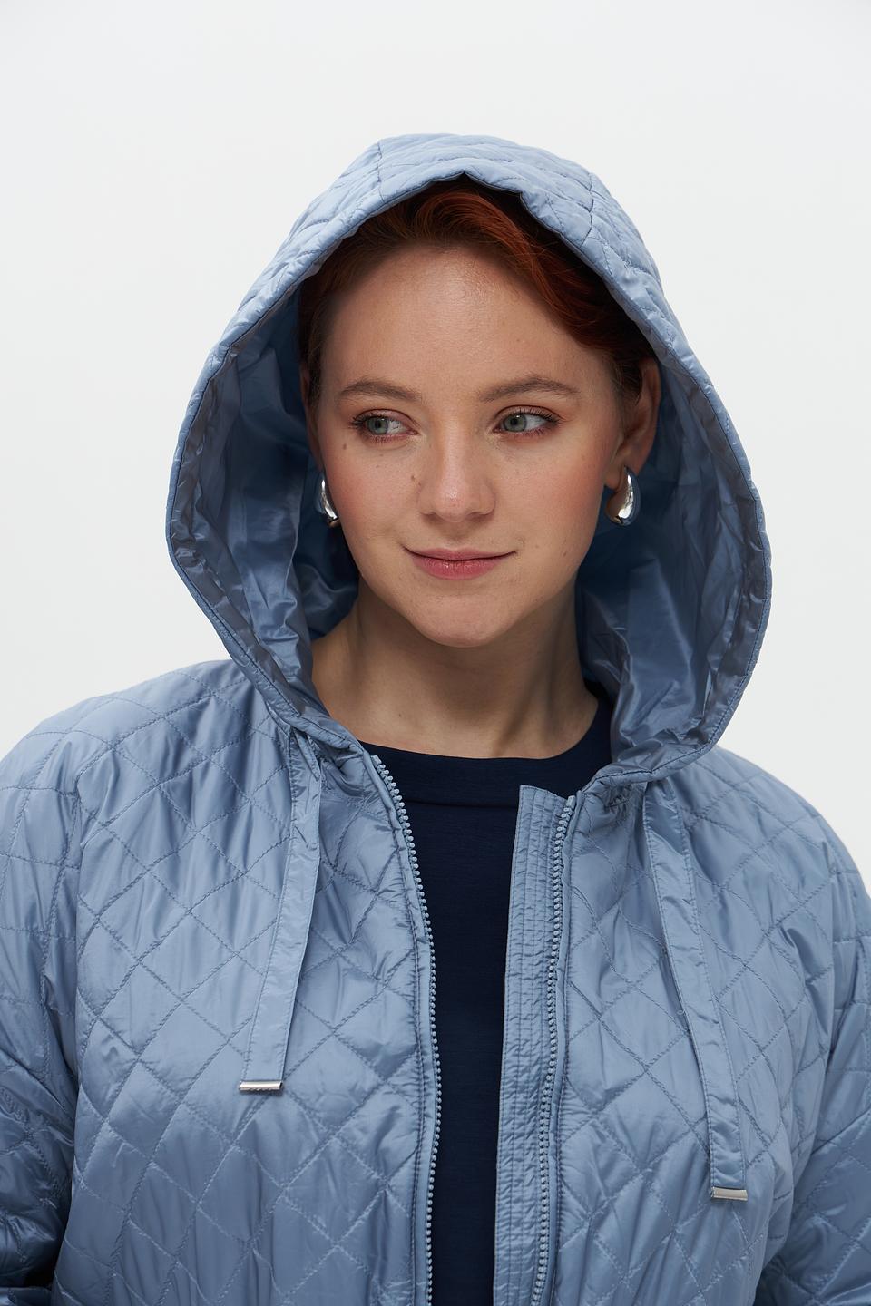 Пальто Baronia стеганое голубое