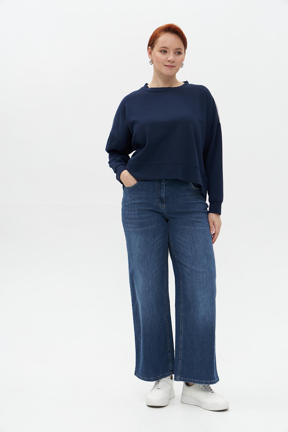 Пуловер Catnoir тёмно-синий с полосками