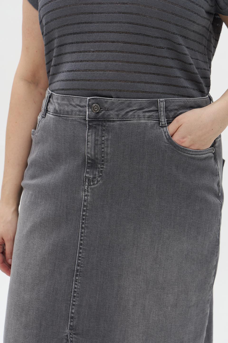 Юбка джинсовая Lebek серая