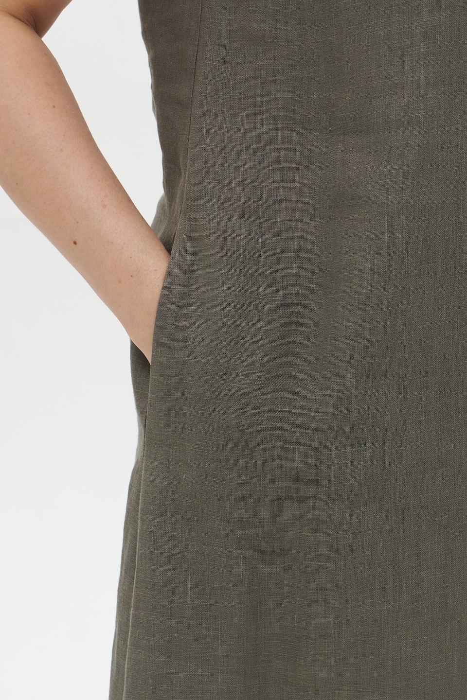 Платье Electra style хаки с отделкой