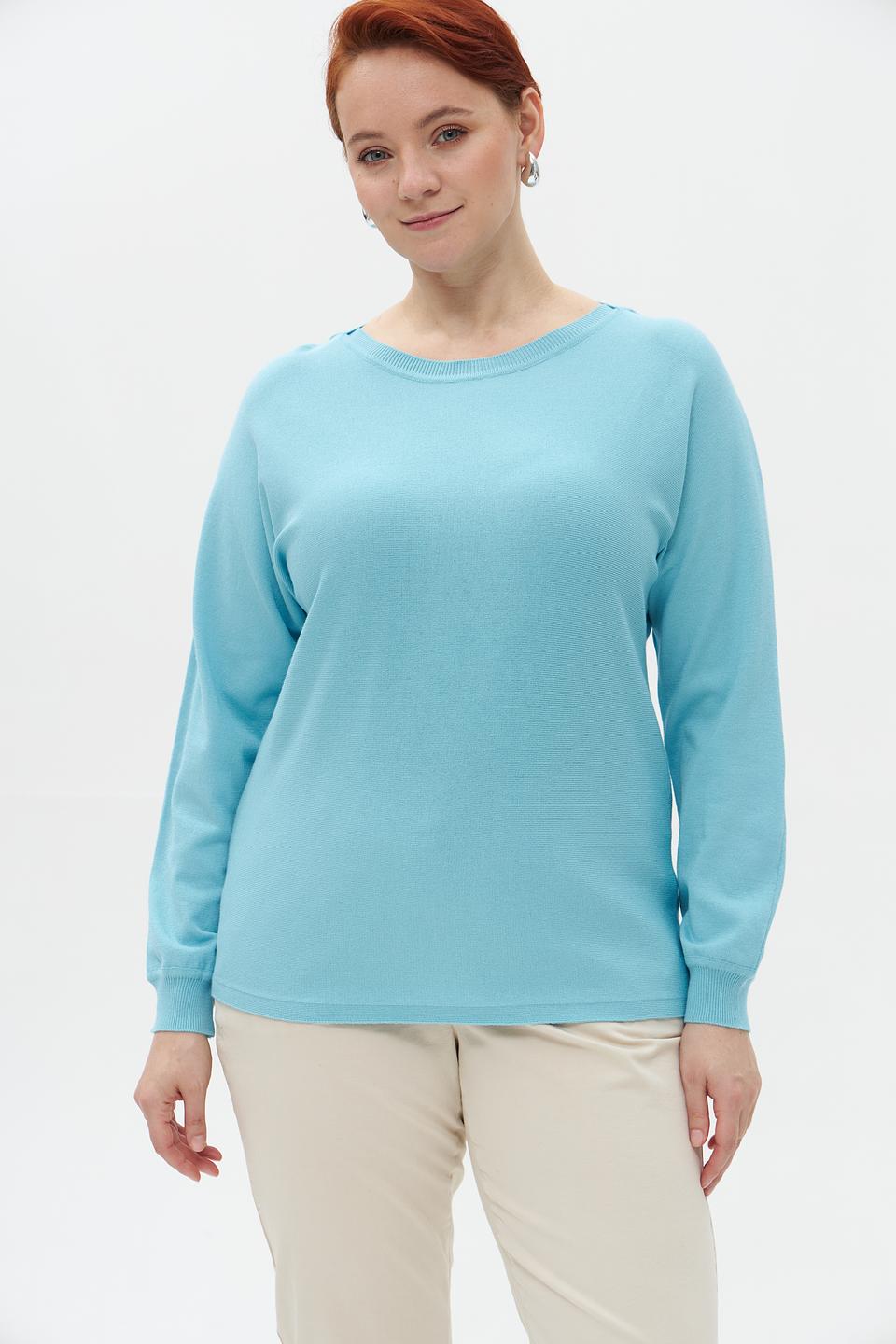 Пуловер Lebek бирюзовый