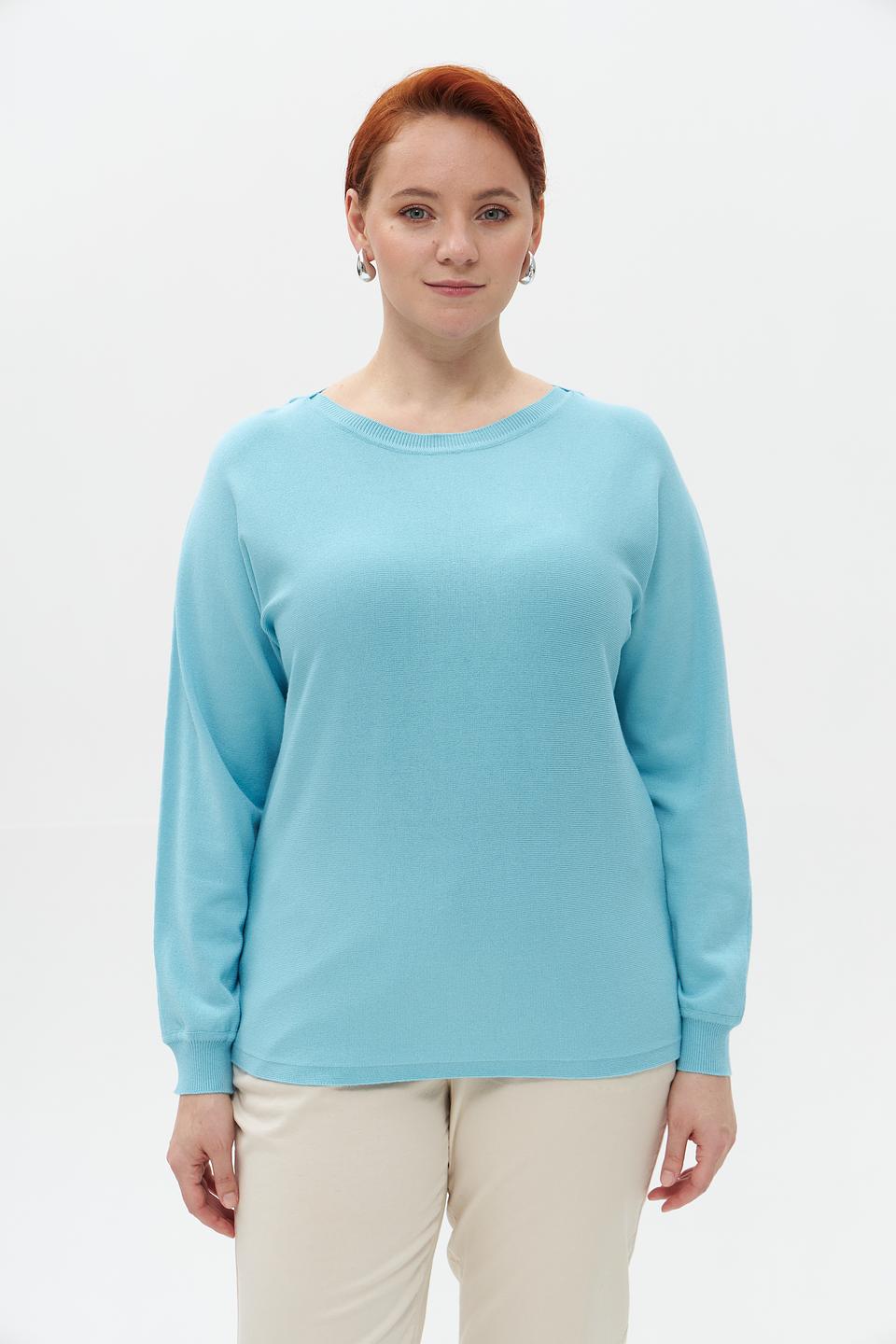 Пуловер Lebek бирюзовый