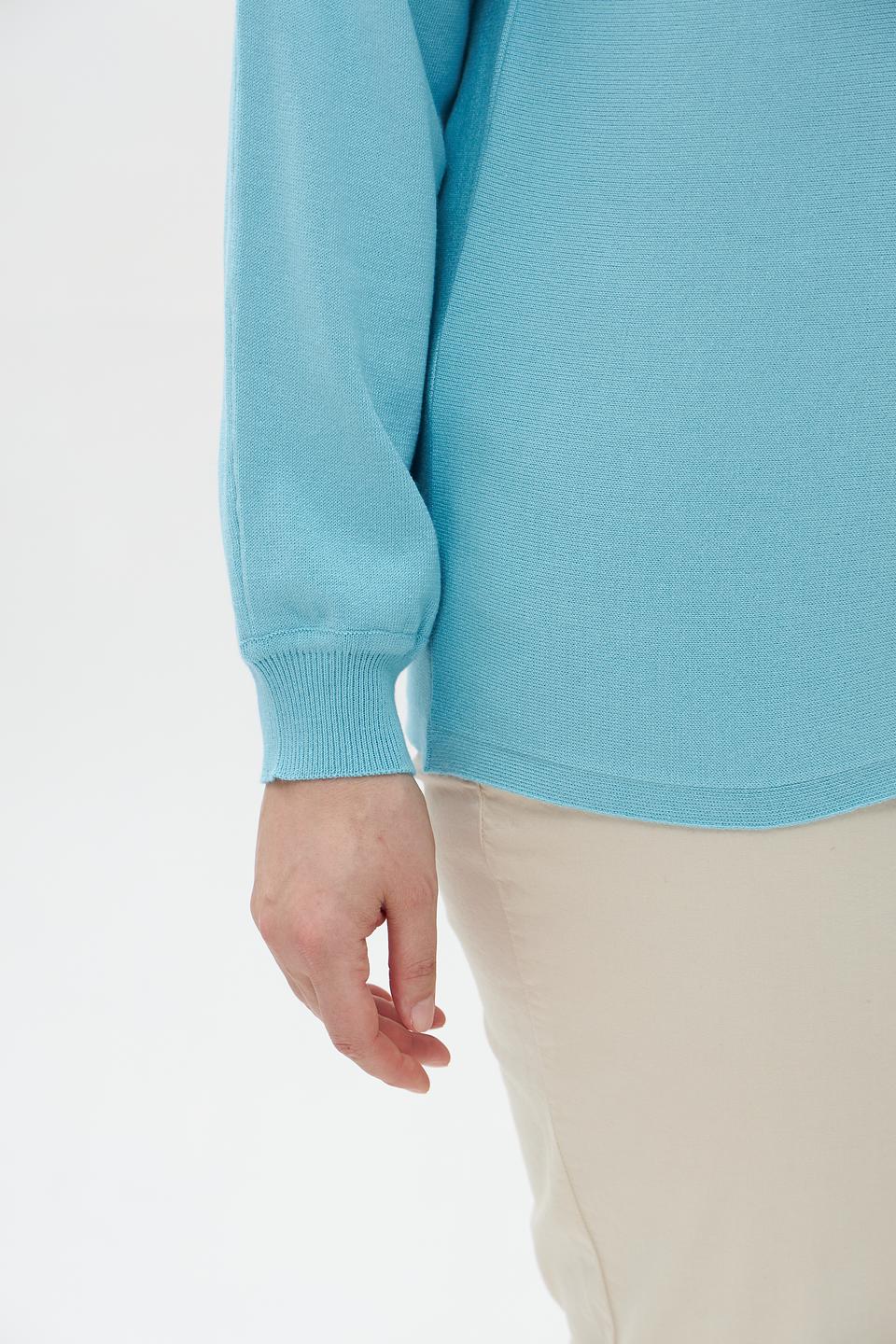 Пуловер Lebek бирюзовый