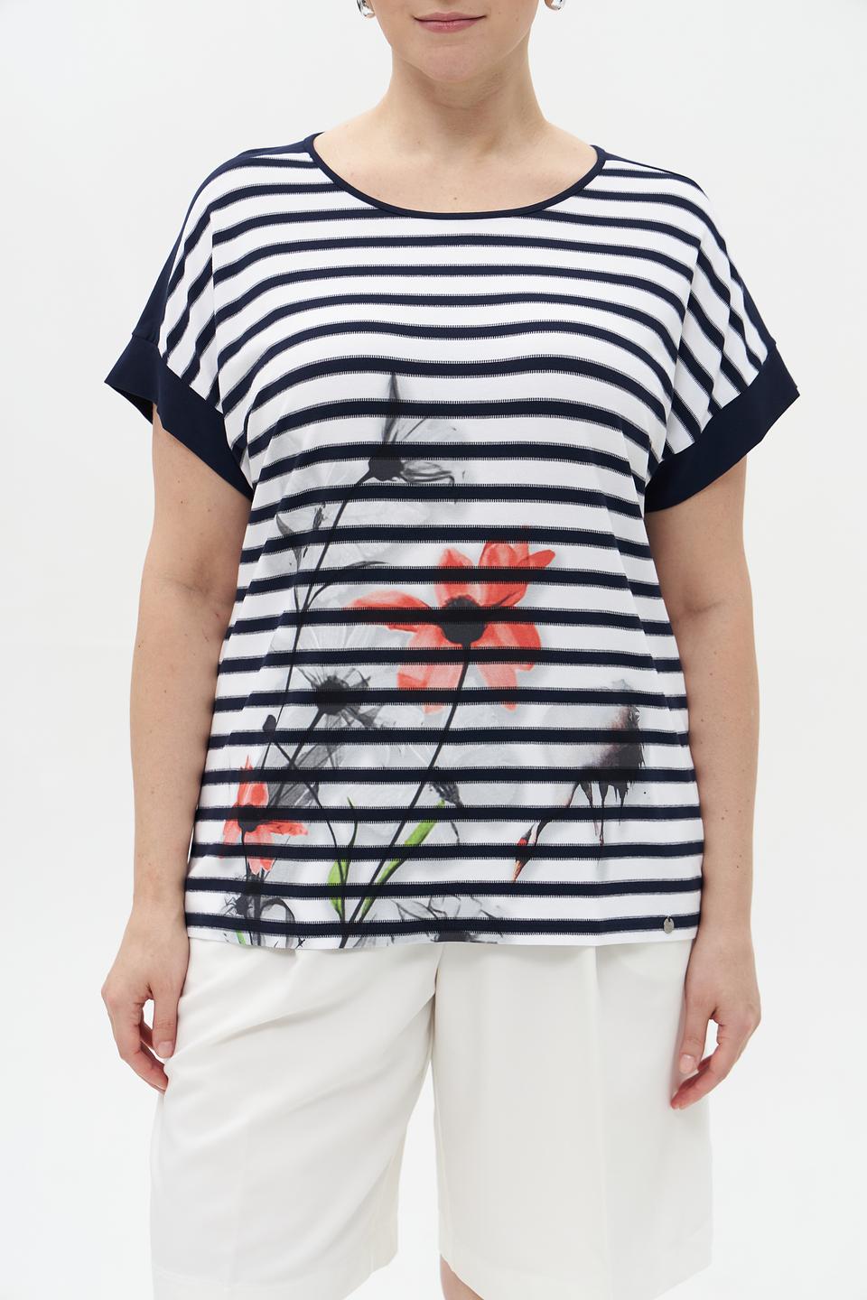 Футболка Gollehaug в полоску с маками