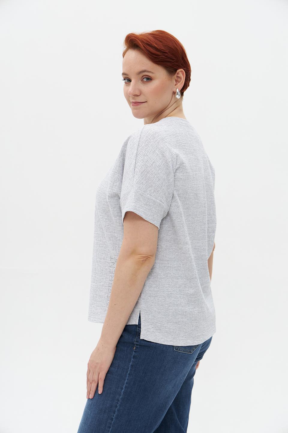 Блуза Rabe collection серая с принтом