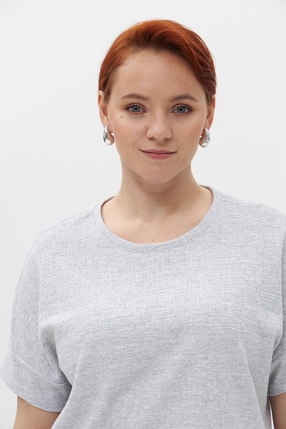 Блуза Rabe collection серая с принтом