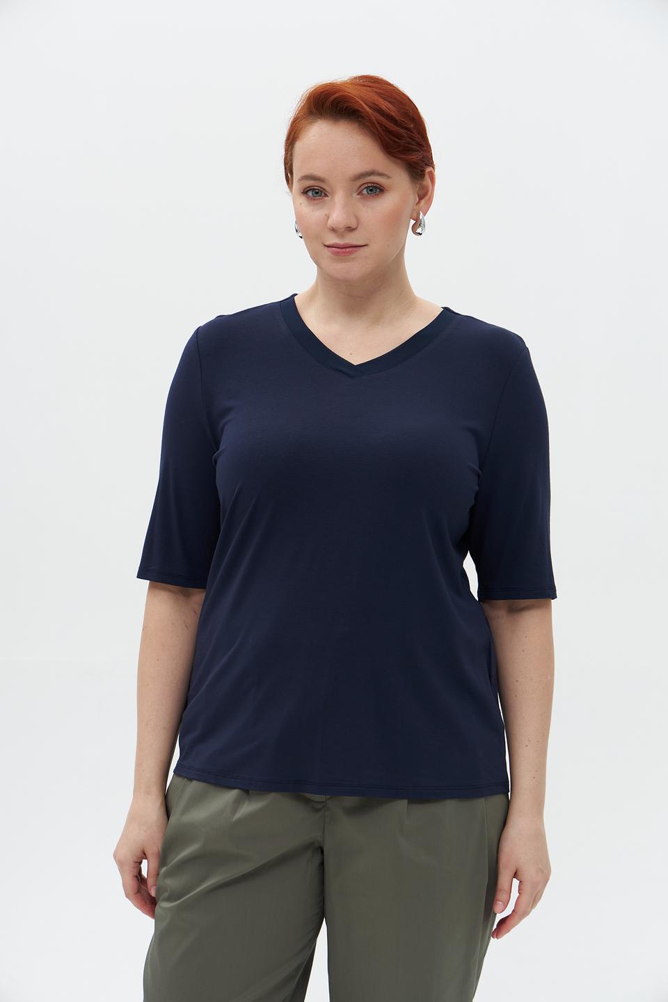 Футболка Lebek с V-образным вырезом