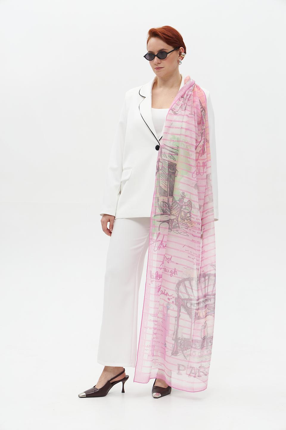 Шарф Bianca с принтом "Париж"