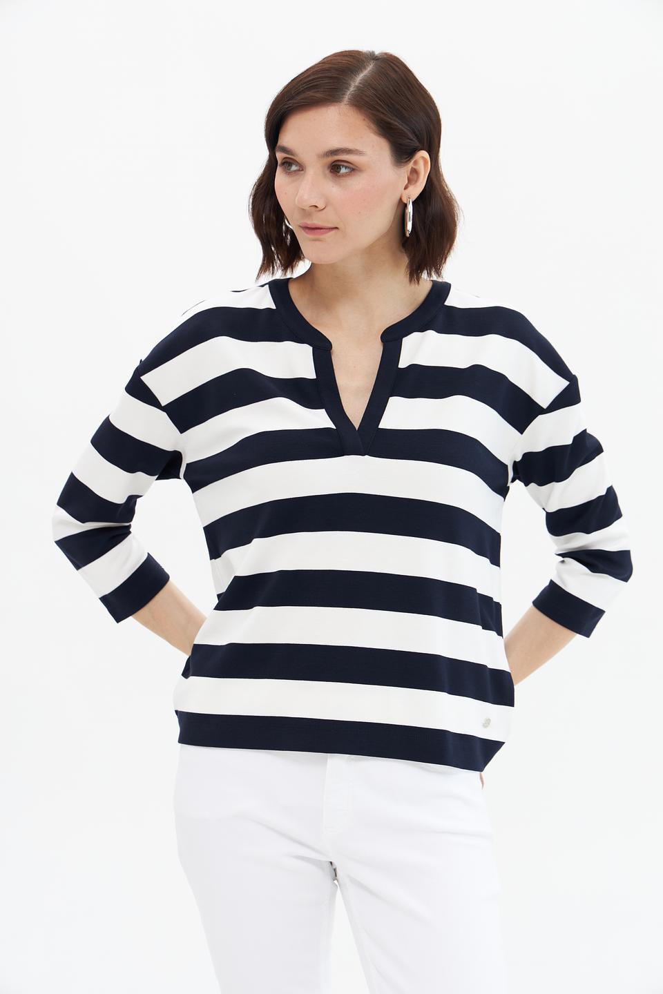 Лонгслив Monari в полоску