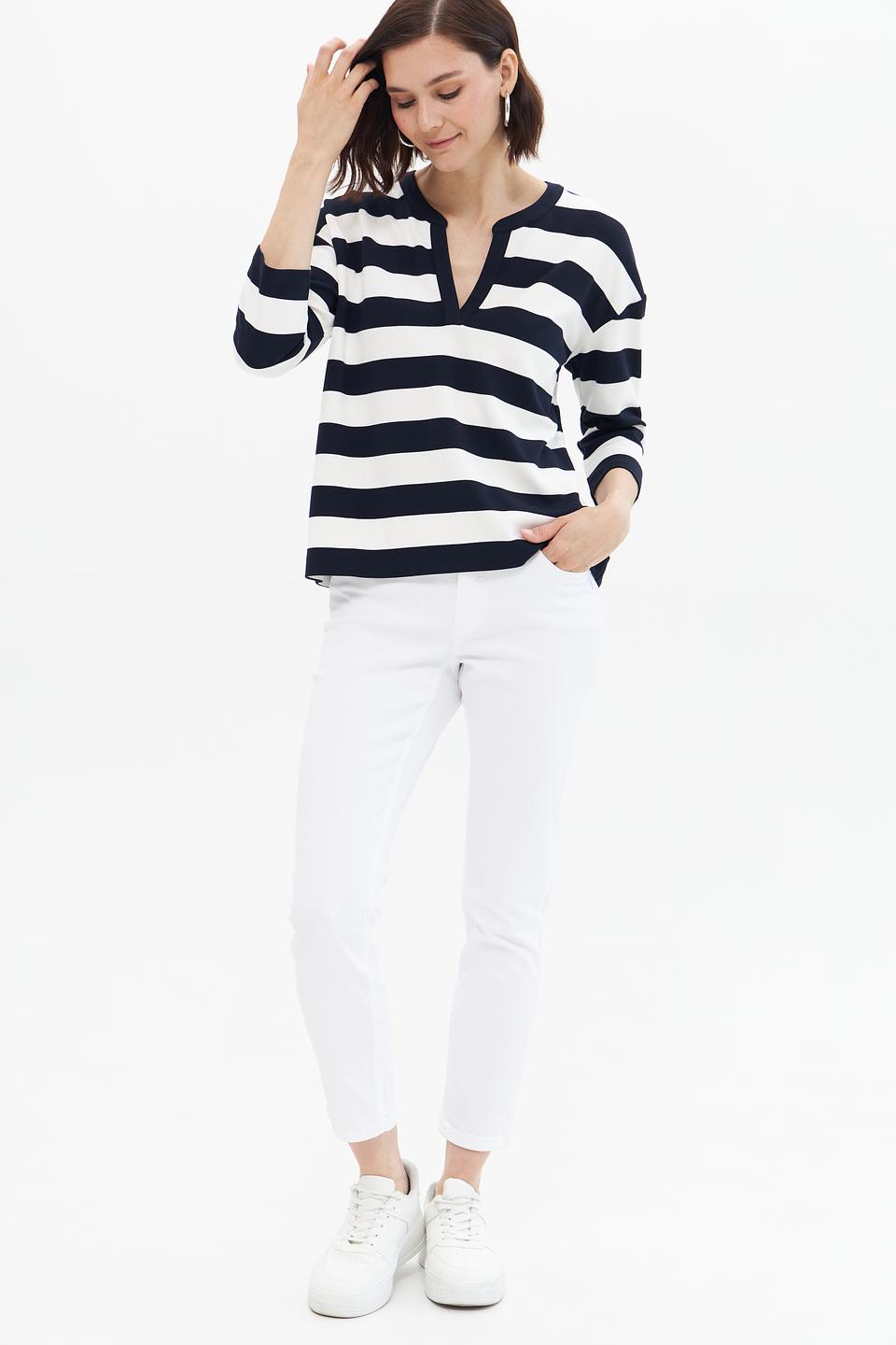 Лонгслив Monari в полоску