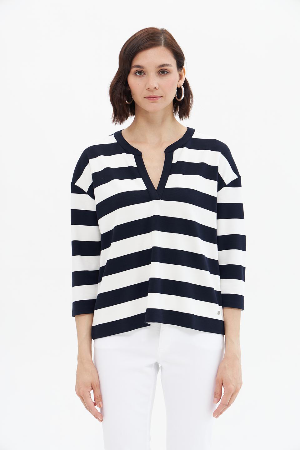 Лонгслив Monari в полоску