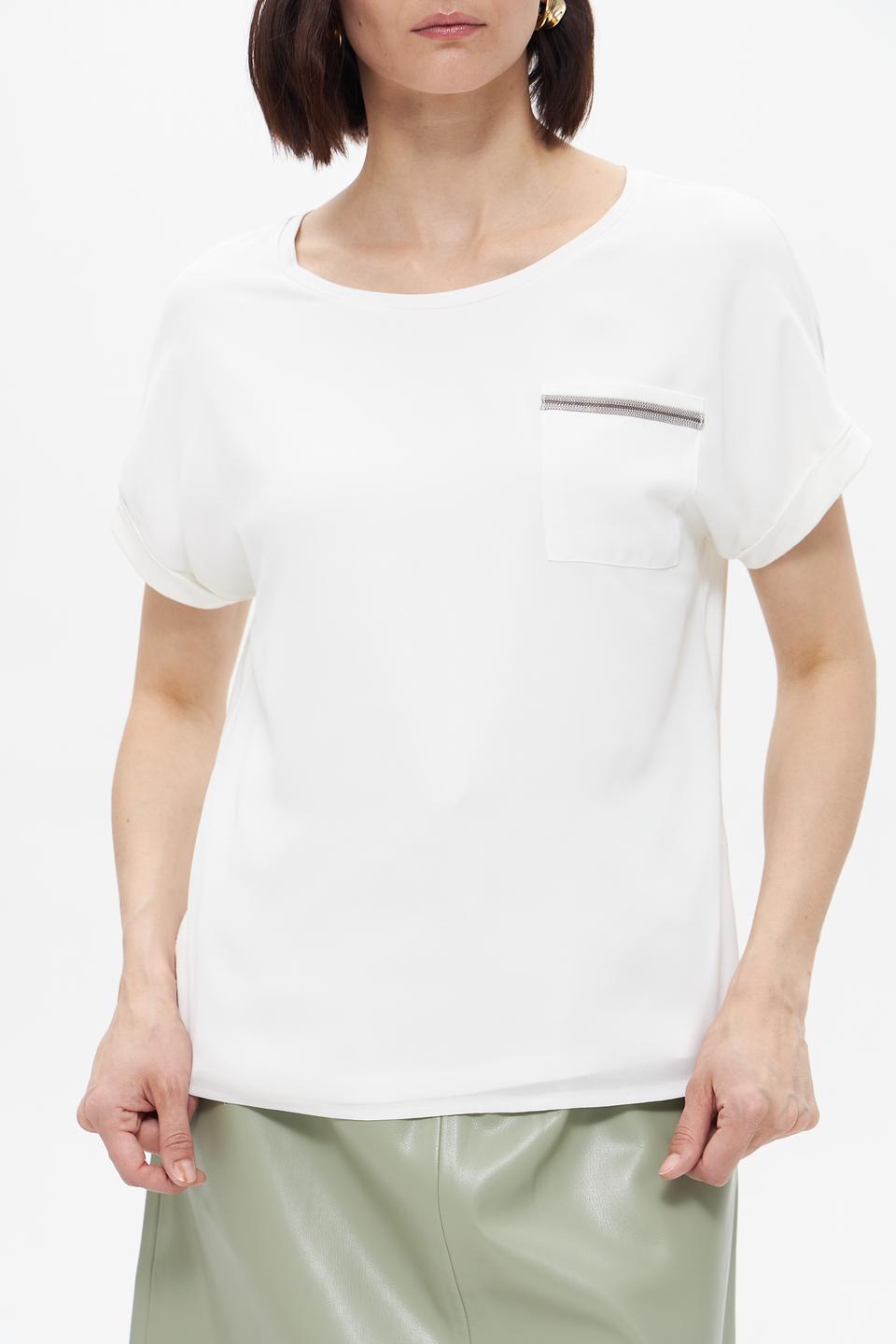 Блуза Tuzzi с карманом белая