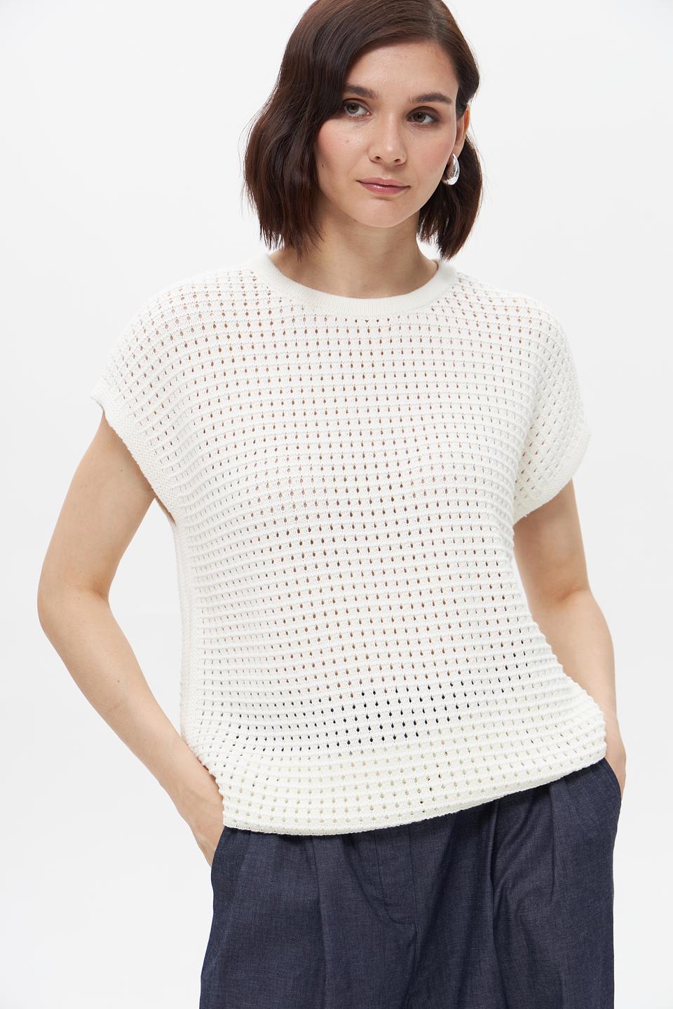 Пуловер UNQ женский ажурный