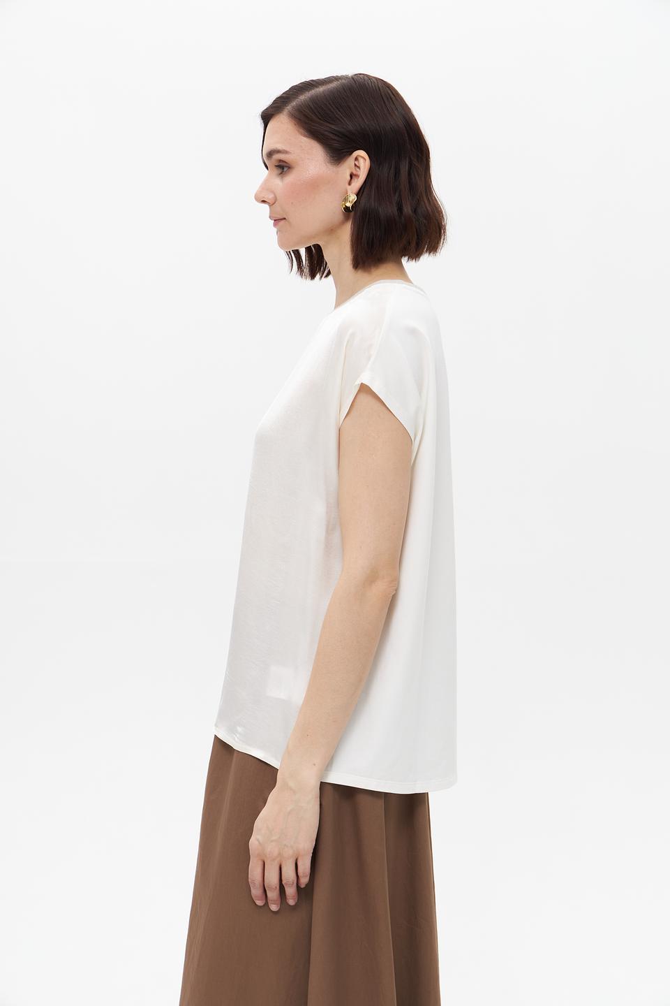 Блуза Oui женская белая с рукавами