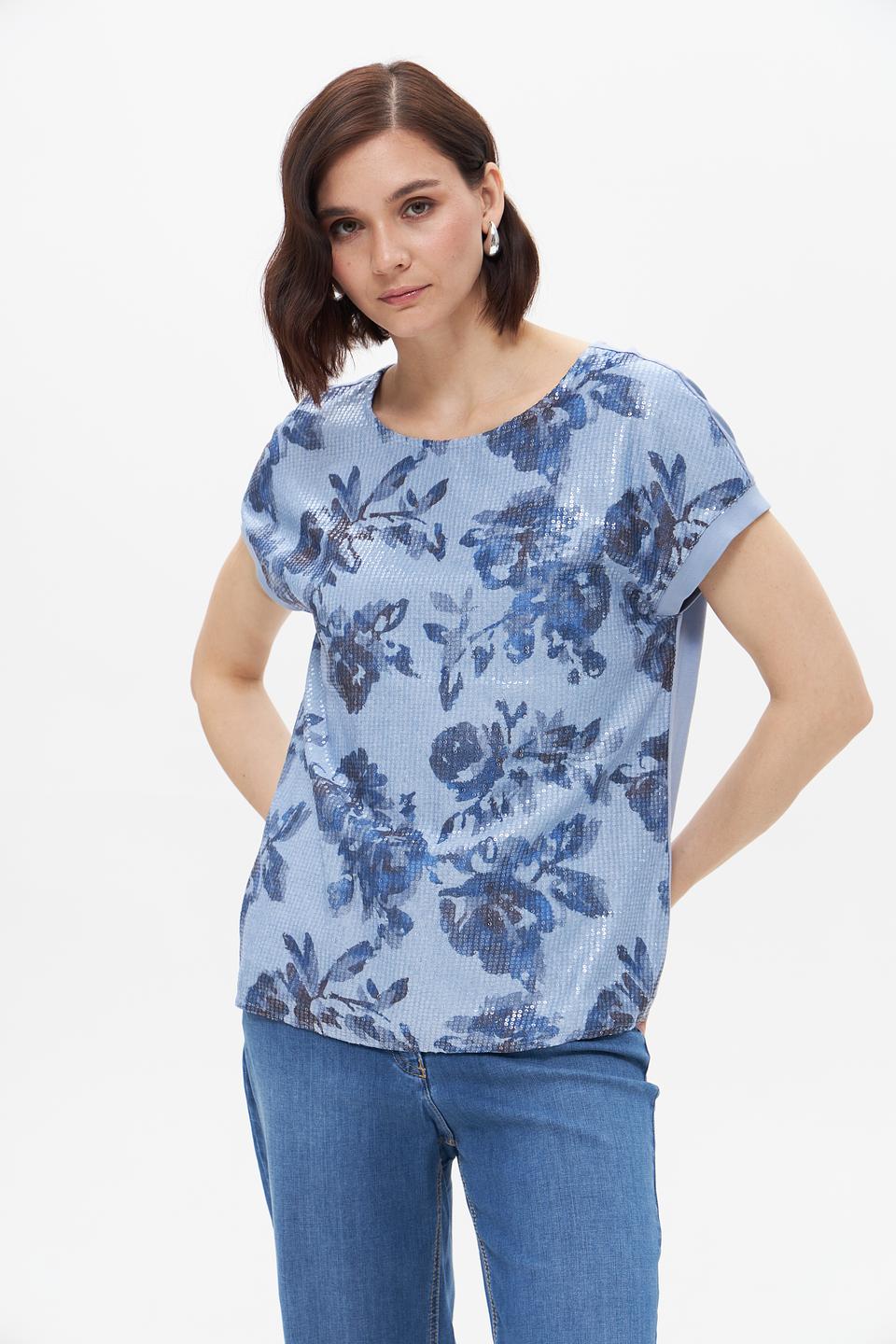 Футболка Rabe collection с цветочным принтом