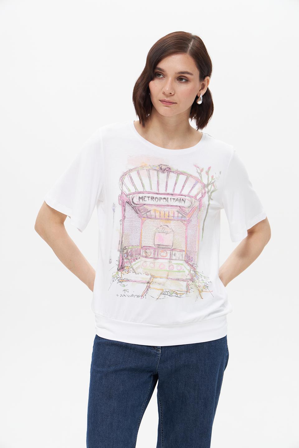 Футболка Bianca с принтом "Метро"