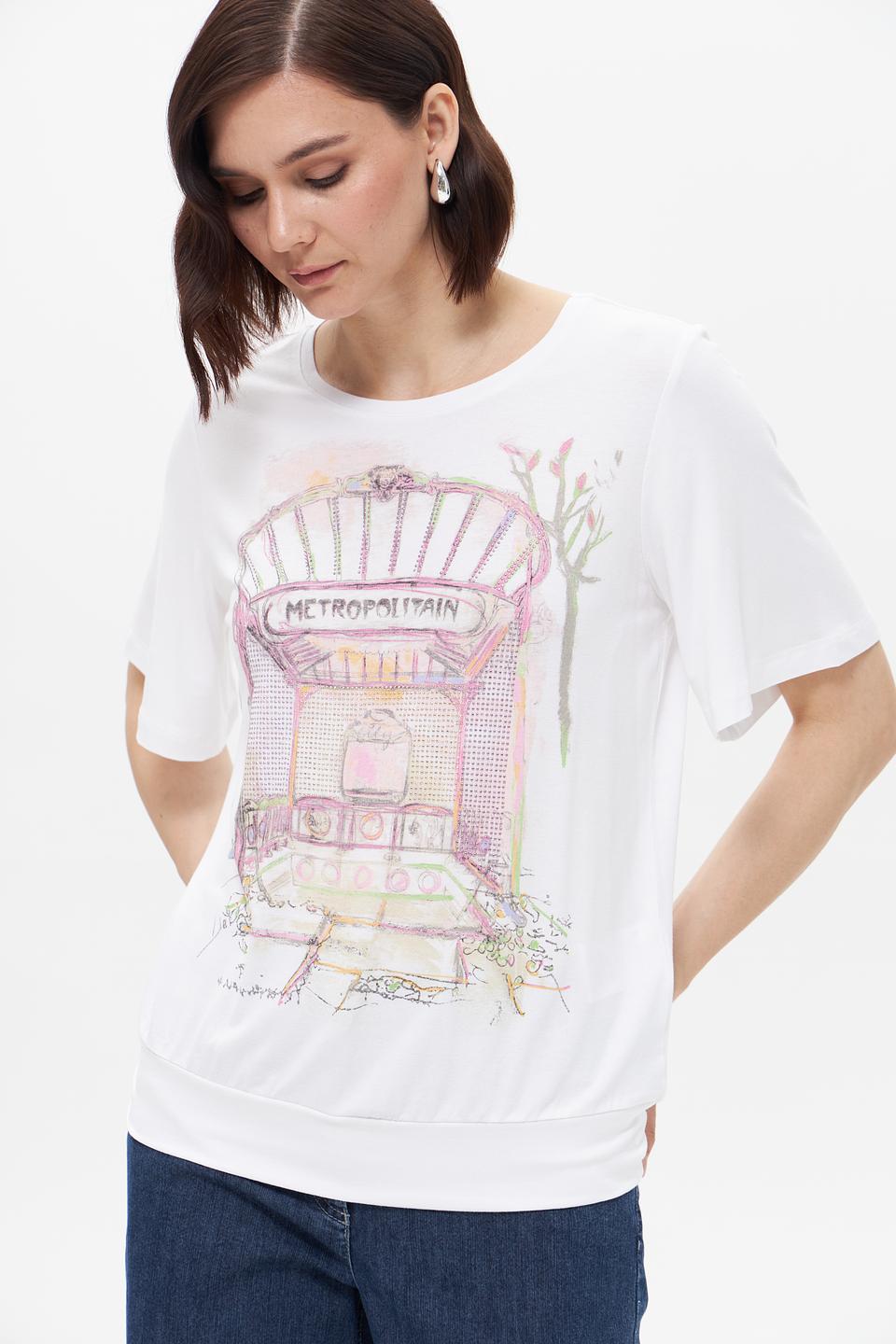 Футболка Bianca с принтом "Метро"