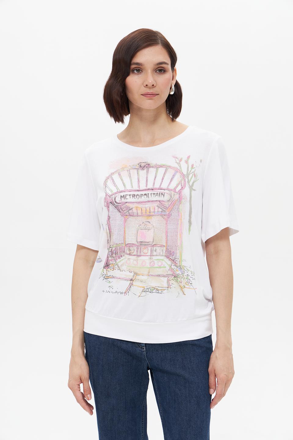 Футболка Bianca с принтом "Метро"