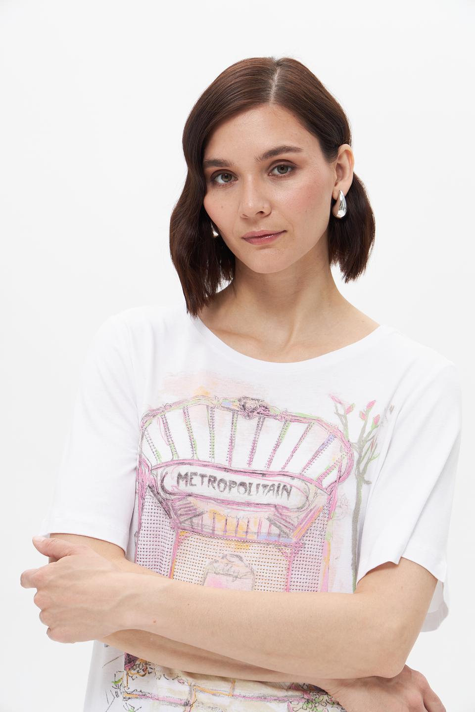 Футболка Bianca с принтом "Метро"