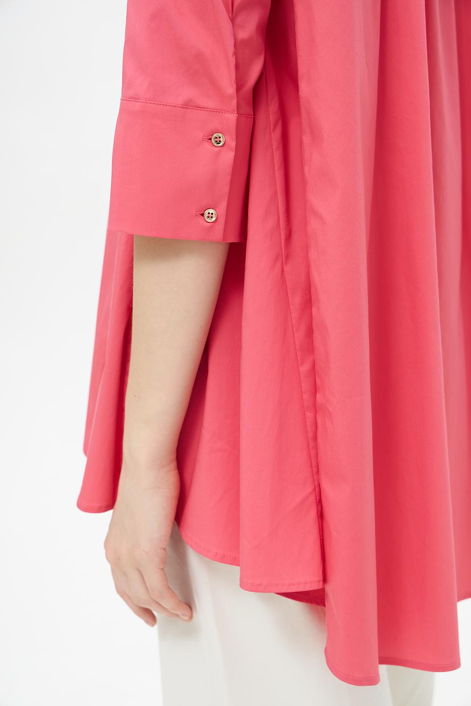 Розовая блуза Catnoir рубашечного кроя с рукавом 3/4