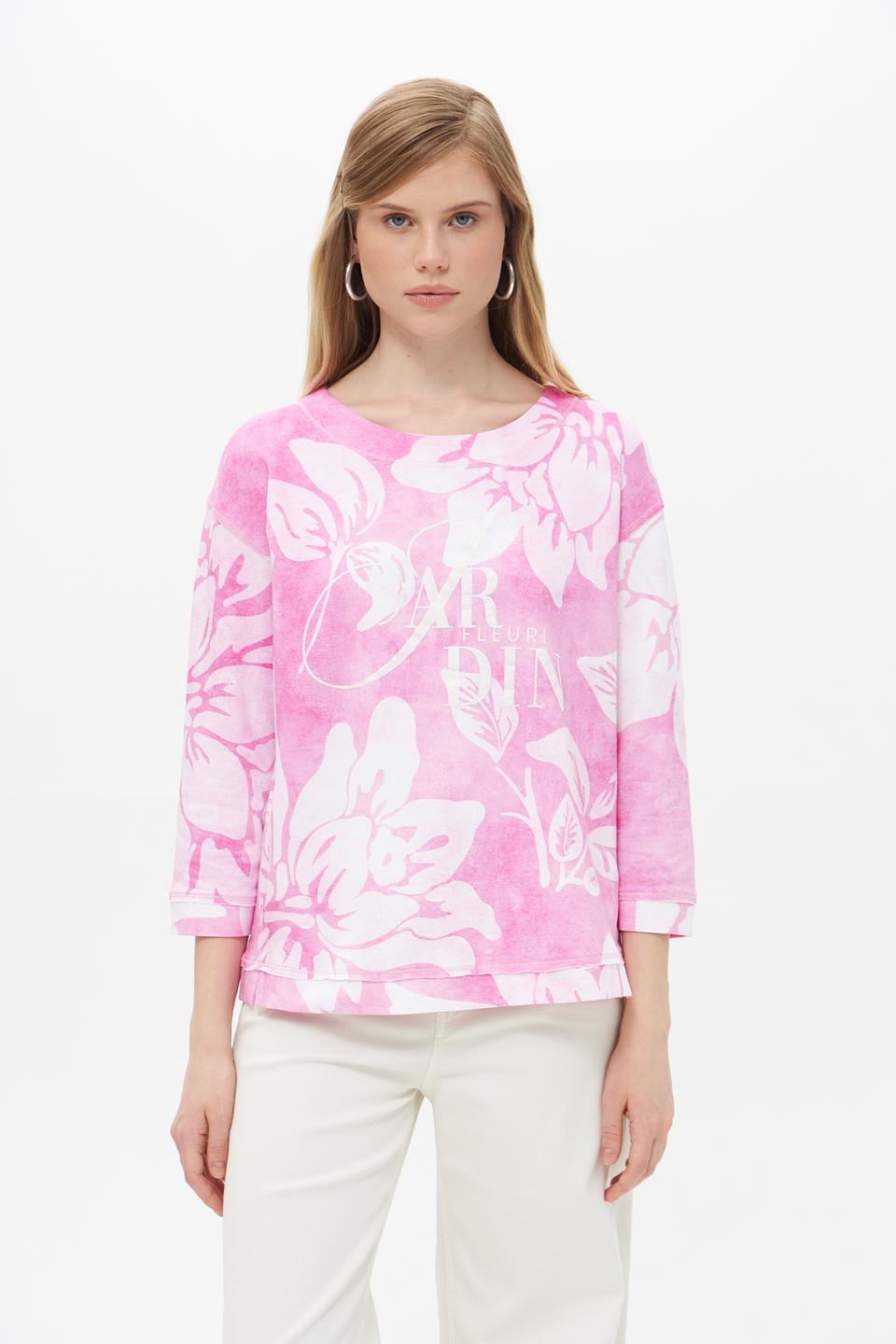 Пуловер Rabe collection с цветочным принтом