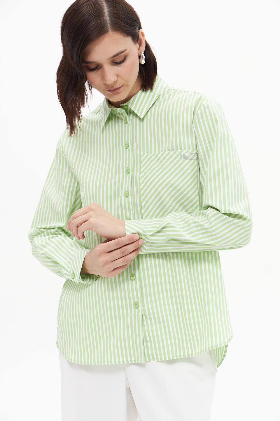 Блузка Betty Barclay в полоску лайм