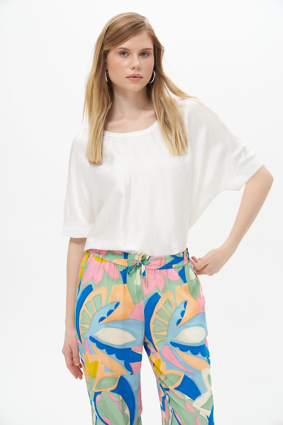 Блуза Lecomte женская белая с коротким рукавом